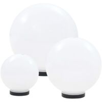 Jeu de lampe boule à LED 3 pcs PMMA sphérique 20/30/40 cm