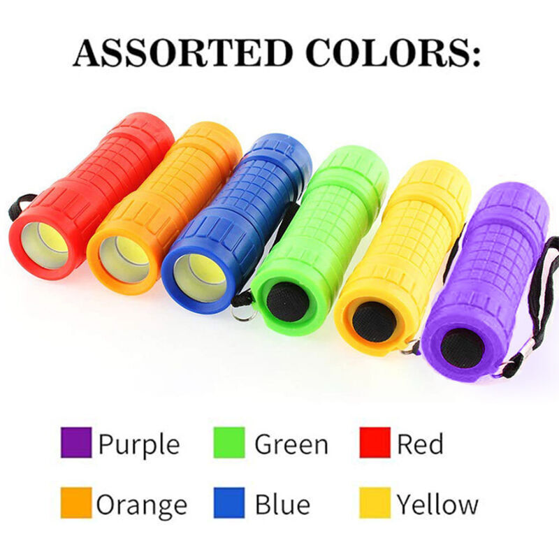 Jeu de Lampe de Poche LED 6 Pièces, Lampe Torche avec Poignée Antidérapante pour Travail Cyclisme Camping Lecture Promenade Randonnée