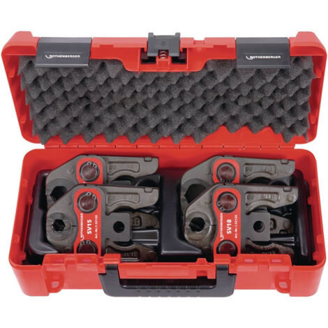 Jeu de mâchoires de pressage 32 kN larg.nom.15-18-22-28 mm type SV ROTHENBERGER