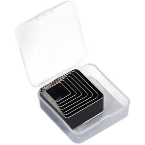 Jeu de matrices de découpe du cuir, 7 pièces, poinçon rectangulaire en acier allié, longueur latérale 20 25 30 35 40 45 50mm
