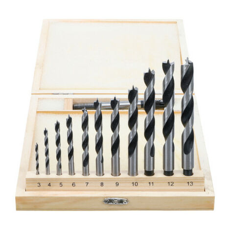 Jeu de mèches à bois et système de centrage BGS TECHNIC - 14 pcs - 50403
