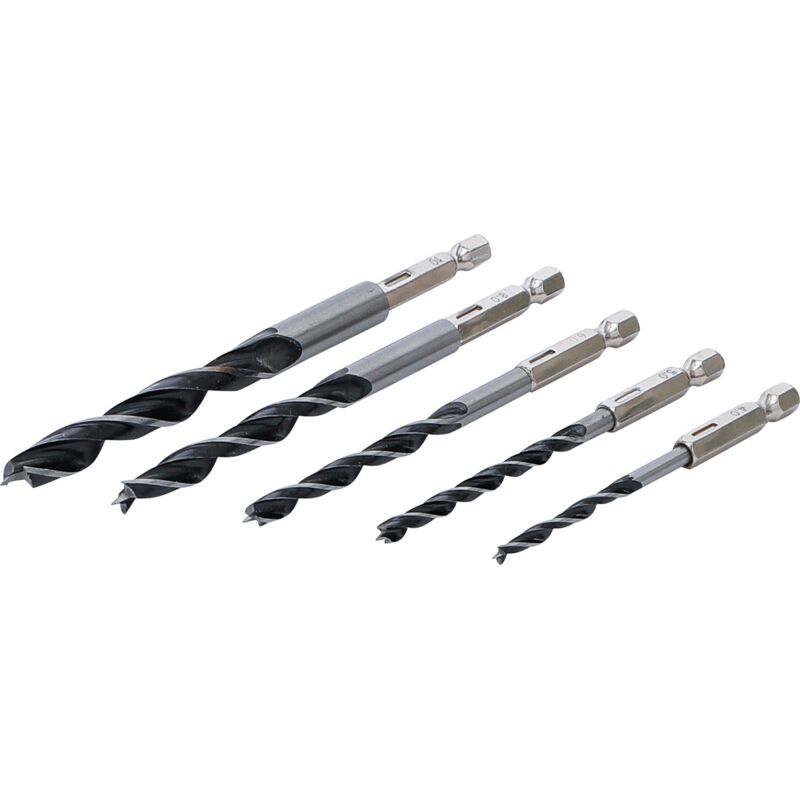 Jeu de mèches bois 4 - 10MM six pans 5PIÈCES bgs diy 50799