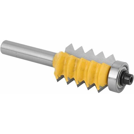 Jeu de Mèches de Défonceuse, 8 Tiges de Fraise à Bois, Rail de Fraise, Fraise à Joint Réversible, Fraise à Bois, Fraise à Bois avec Conception Anti-retour,(Couteau à tenon multi-dents 8X30)
