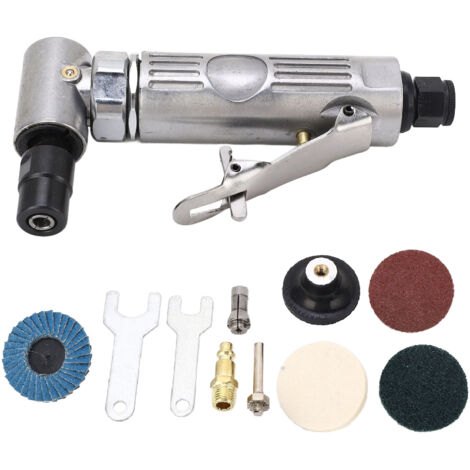 Jeu de meulage pneumatique avec meuleuse droite 0.3HP, mandrin 1/4" et 1/8", vitesse réglable pour outils de précision