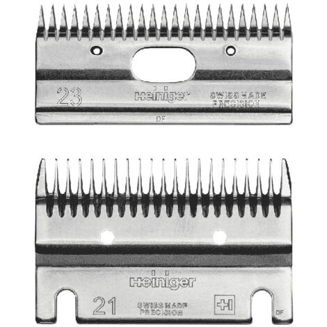 Jeu de peignes Heiniger polyvalents 21/23 pour bovins