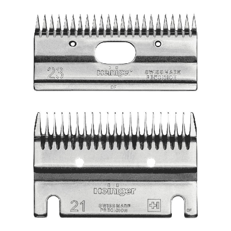 Ukal - Jeu de peignes Heiniger polyvalents 21/23 pour bovins