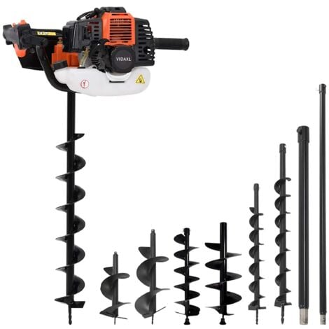 Jeu de perceuse de sol à tarière Acier