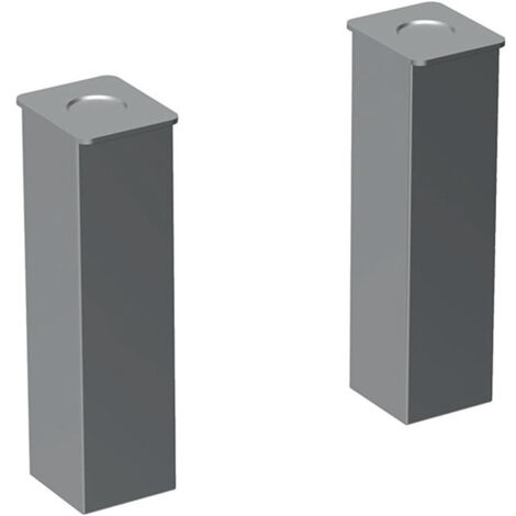 Jeu de pieds Geberit (2 pc.): Hauteur 15–16.5cm, chroméé