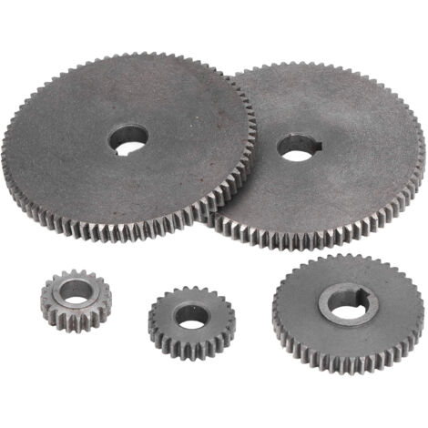 Jeu de pignons de rechange pour tour à métal mini - 5 pièces T80 T45 T25 T20 pour fraisage
