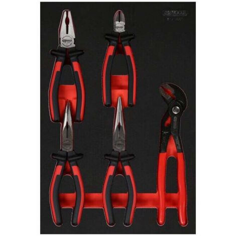 Jeu de pinces dans insert en mousse, 5 pcs KS Tools
