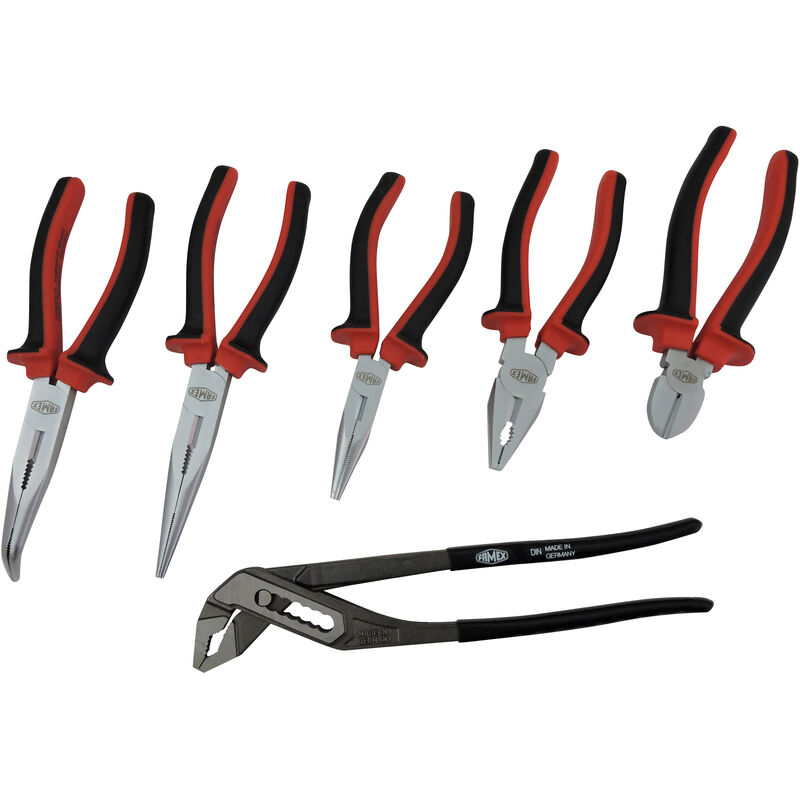 Famex - Jeu de pinces de haute qualité - 6 pièces - hq, 3958-6