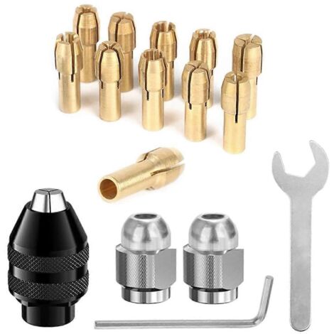 Jeu de pinces de serrage pour mandrin de perceuse, mandrin à changement rapide sans clé 4486 pour outil rotatif (voir illustration)