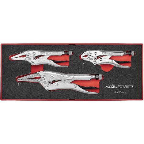 Jeu de pinces grip Foamx2 tray 3 pièces Teng Tools TEZVG03