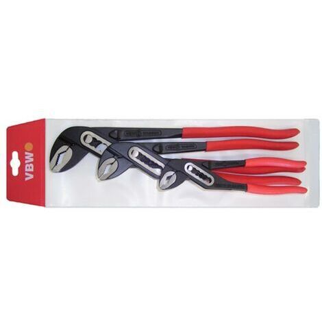 Jeu de pinces multiprises 160 / 250 / 315mm - noires polies revetement plastique