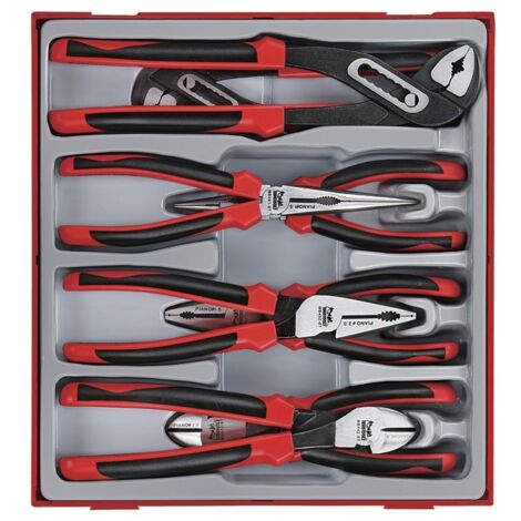 Jeu de pinces poignée en Tpr TT2 tray 8 pièces Teng Tools TTD441-T