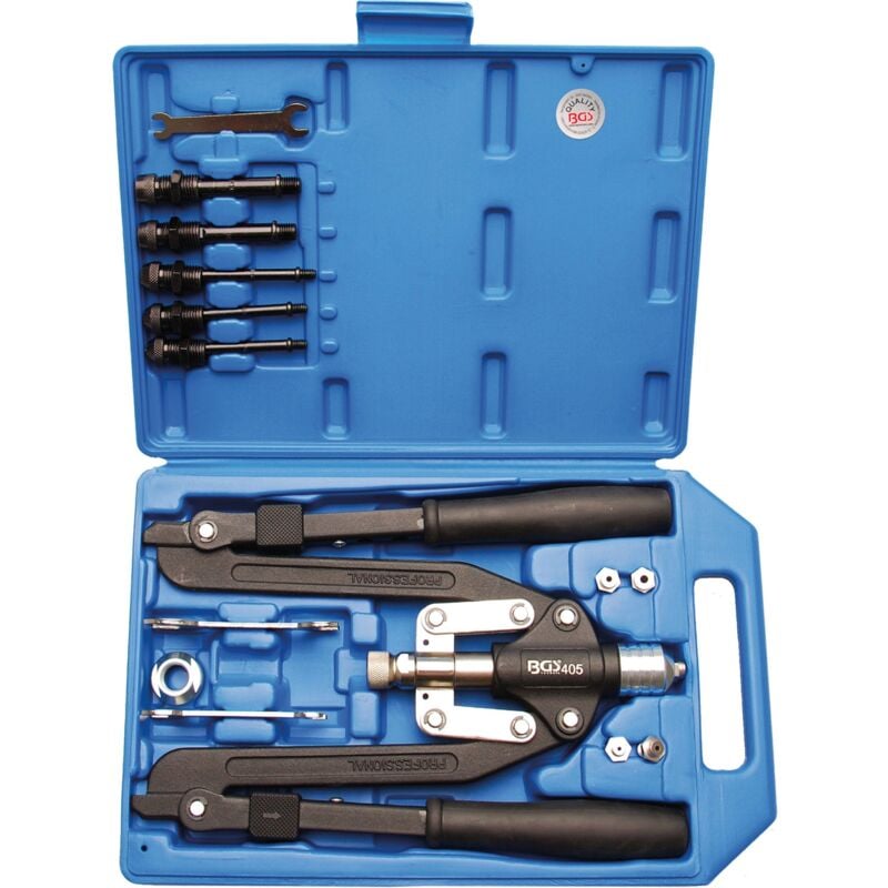 Bgs Technic - Jeu de pinces à river professionnelles griffe longue 3,2 – 6,4 mm