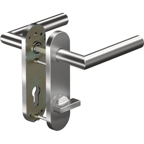 Jeu de plaques courtes CORE+ 8906 8 mm/7051K WC 78MM Aluminium.F1 WC poignée ronde.