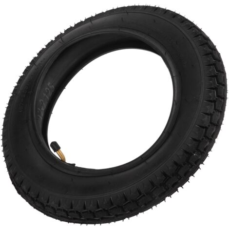 Jeu de pneu et chambre à air 12 1/2x2 1/4 avec valve inclinée pour vélo électrique