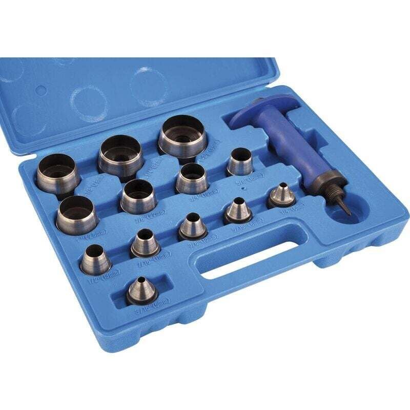 Jeu de poinçons 14 pièces avec goupille de centrage 5-35 mm