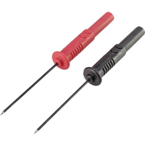 Jeu de pointes de touche de sécurité VOLTCRAFT MSS-102 femelle 4 mm CAT II 300 V noir, rouge 1 set