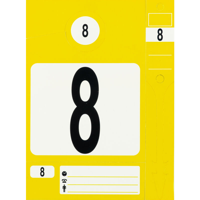 KS Tools - Jeu d'étiquettes et porte-clés, jaune, 300 pcs - 500.8017