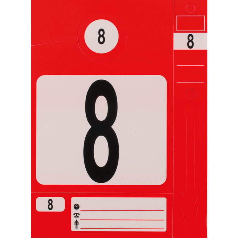 Kstools - ks Tools - Jeu d'étiquettes et porte-clés, rouge, 300 pcs - 500.8015