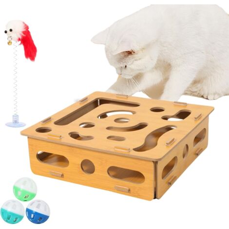 Jeu De Puzzle pour Chat - Jouet Stimulant pour Chats d'Intérieur -