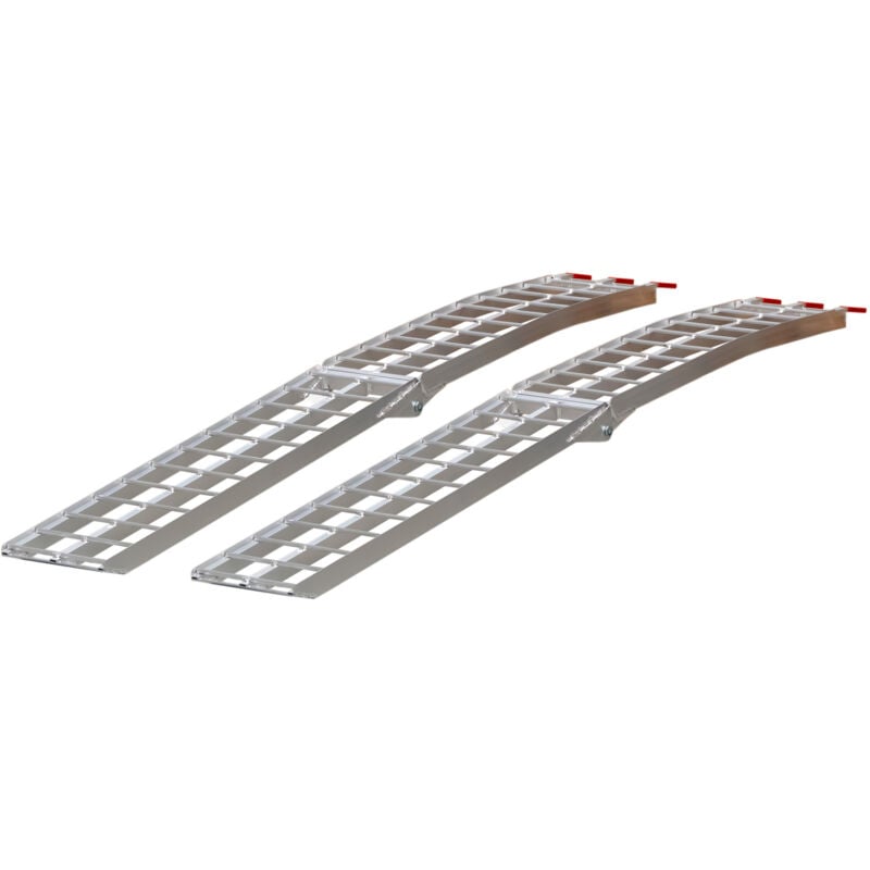 Jeu de rampes ouvertes aluminium pliables 680kg 2230x280mm largeur utile 275mm Mw Tools SOP2200