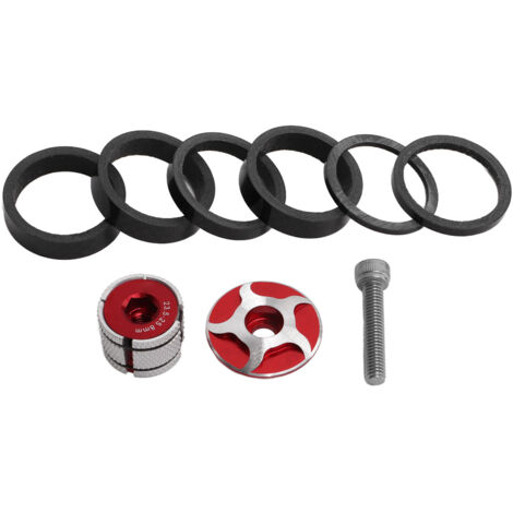 Jeu de Rondelles de Réglage de Direction pour Vélo, Capuchon de Potence et Bouchon d'Expansion Fourche 28.6mm
