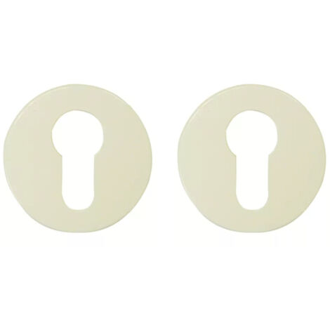Jeu de rosaces R92/S80 (ø 52 mm - épaisseur 9 mm) - NORMBAU - NY.S 80 CYPR - clé I - Blanc 19