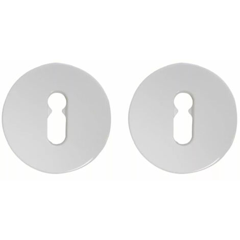 Jeu de rosaces R92/S80 (ø 52 mm - épaisseur 9 mm) - NORMBAU - NY.S 80 TDC - clé L - Blanc 19