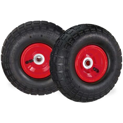 Jeu de roues pour diable 2 pcs 3,5-4