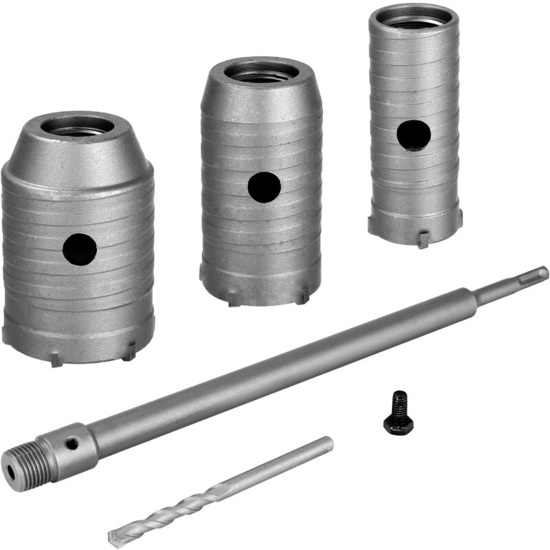 Rqiurpn - Jeu de Scie Cloche Beton avec 350 mm est sds Plus Poignée Barre de Connexion avec 30 40 50 mm Trepans pour Beton pour Percer Des Trous Dans