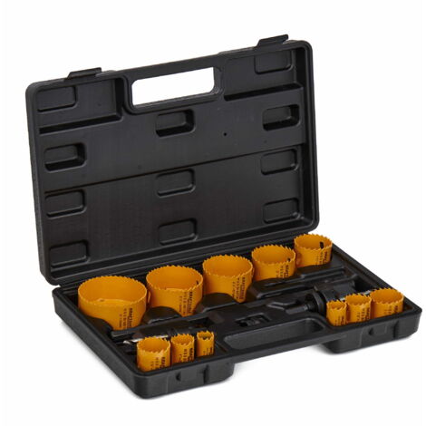 JEU DE SCIES CLOCHES POUR BOIS ET MÉTAL 17 pièces 19-76 mm + adaptateur KD10758
