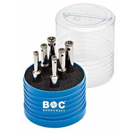Jeu de scies trépans diamant Bohrcraft 6-10 mm 6 unités