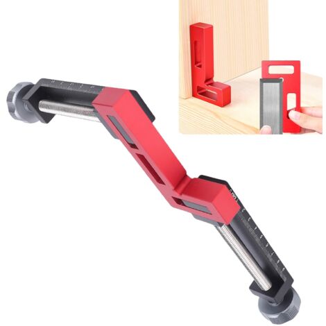 Jeu de serre-joints d'angle pour le travail du bois, à angle droit, en alliage d'aluminium, en forme de L et de G, réglables