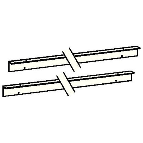 Jeu de supports de linteau pour glissière G-SR / BG argent DORMAKABA