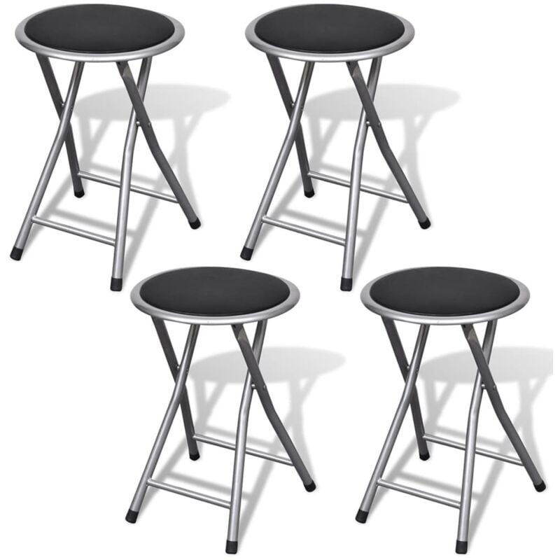 Tabourets de bar pliables lot de 4 similicuir Vidaxl