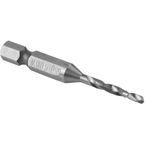 Jeu de Tarauds à Percer à Queue Hexagonale - Forets Coniques HSS M3 pour Outils Électriques