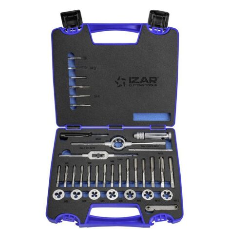 Jeu de tarauds filières M3 à M12 IZAR CUTTING TOOLSL 70527