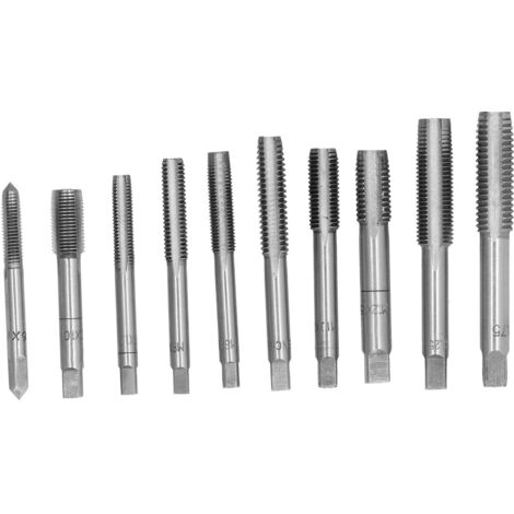 Jeu de Tarauds HSS pour Filetage Vis, Outils de Coupe Manuels pour Métal M6‑M12, Matériel de Bricolage