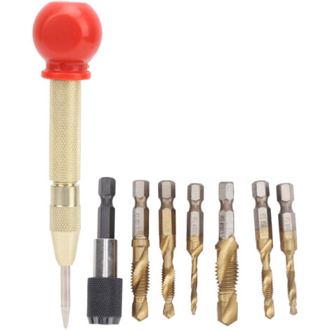 Jeu de Tarauds Métrique M3-M10 à Tige Hexagonale Revêtement Titane pour Réparation et Découpe