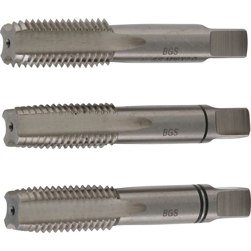Bgs Technic - jeu de tarauds pré-taraud et filière hss-g M16 x 2,0 3 pièces bgs 928