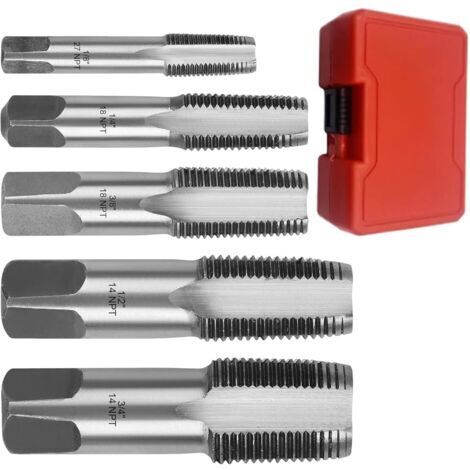 Jeu de tarauds Taraud manuel en acier au carbone pour installation sanitaire, accessoires de coupe de mécanicien, outil de filetage de précision pour les débutants