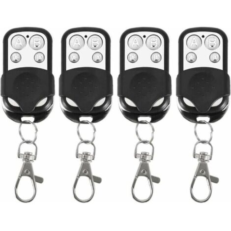 Jeu de télécommandes universelles 433 MHz pour portes de garage électriques, portails coulissants et volets roulants (jeu de 4)