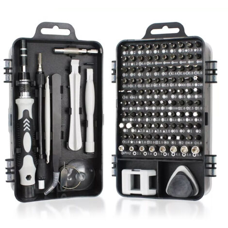 Jeu de tournevis 115 en 1, 99 embouts, Kit d'outils de réparation électronique multifonctionnel en acier allié au Chrome Vanadium