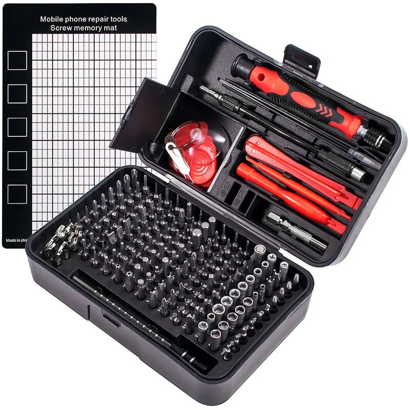 Jeu de Tournevis 170 en 1 - Précision Magnétique Phillips, Kit de Réparation pour Électronique