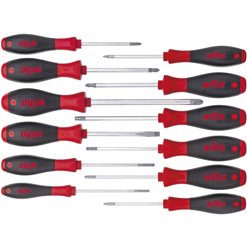 Wiha Jeu de tournevis SoftFinish® mélangé 12 pcs (41002)
