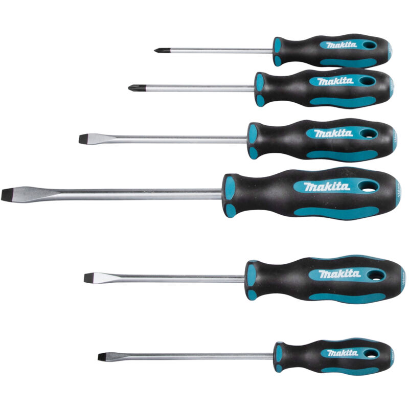 Tournevis Makita E 10506 Poignée bicolore Pointe magnétique Ajustement parfait - vue 3