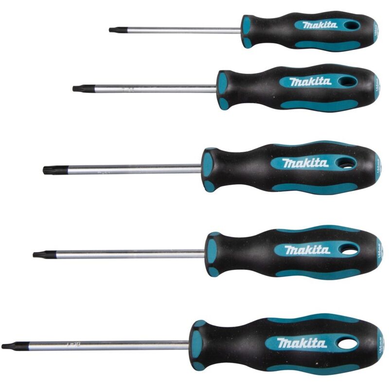 Jeu de tournevis 5 pièces : T10 T15 T20 T25 T30 x100mm Makita E 10534 - vue 4